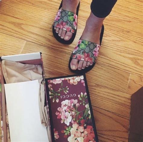 flower gucci sandals|gucci floral slides outfit.